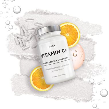 Amen Vitamin C, Citrus Bioflavonoids Fruits, Vegan Vitamins Capsules Supplement - 120ct. View a larger version of this product image.