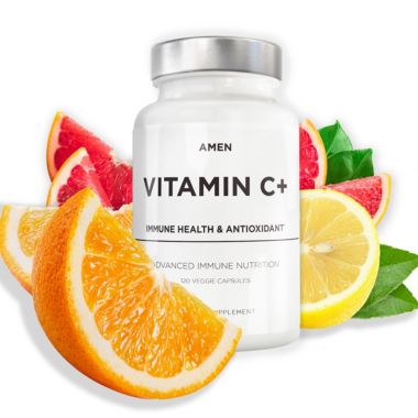 Amen Vitamin C, Citrus Bioflavonoids Fruits, Vegan Vitamins Capsules Supplement - 120ct. View a larger version of this product image.