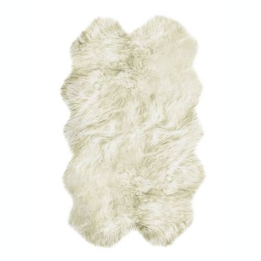 HomeRoots Kitchen Modern Decorative 48" x 72" x 2" Sheepskin Area Rug - Natural. View a larger version of this product image.
