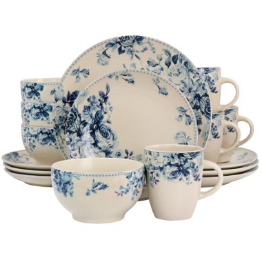 Elama Traditional Desert Rose 16 Piece Dinnerware Set. View a larger version of this product image.