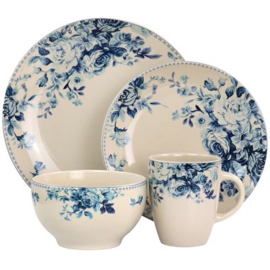 Elama Traditional Desert Rose 16 Piece Dinnerware Set. View a larger version of this product image.