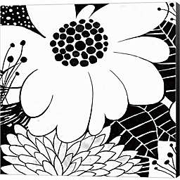 Metaverse Art Feeling Groovy I Black and White by Michael Mullan 12-Inch x 12-Inch Canvas Wall Art