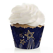Big Dot of Happiness Starry Skies - Gold Celestial Party Decorations - Party Cupcake Wrappers - Set of 12