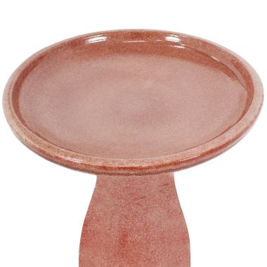 Sunnydaze Outdoor Weather-Resistant Garden Patio High-Fired Smooth Ceramic Hand-Painted Duo-Tone Bird Bath - Lava. View a larger version of this product image.