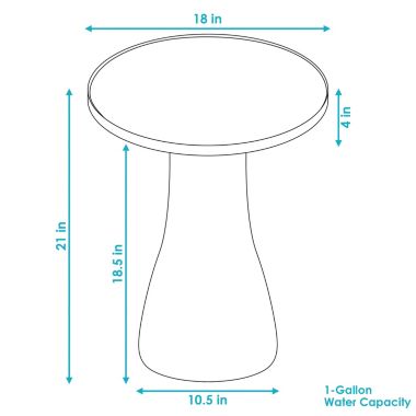 Sunnydaze Outdoor Weather-Resistant Garden Patio High-Fired Smooth Ceramic Hand-Painted Duo-Tone Bird Bath - Lava. View a larger version of this product image.