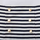 Alternate image 2 for Hope & Henry Girls&#39; A-Line Ponte Dress With Button Placket (Navy and White Striped, 12-18 Months)