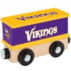Alternate image 1 for MasterPieces Wood Train Box Car - NFL Minnesota Vikings - Officially Licensed Toddler & Kids Toy