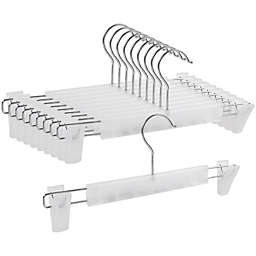 Stock Preferred Plastic Clothing Hangers in 10-Pieces White