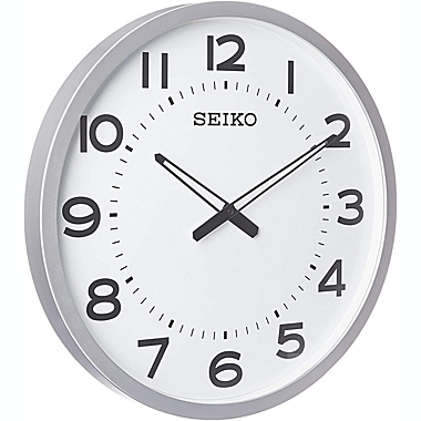 Seiko 20" Ultra-Modern Silver-Tone Framed Wall Clock. View a larger version of this product image.