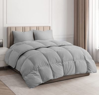 CGK Unlimited Goose Down Alternative Comforter - California King - Light Gray
