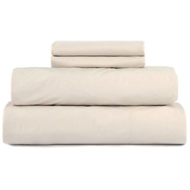 300 Thread Count 100% Cotton Percale Sheet Set - Full - Putty BOKSER HOME. View a larger version of this product image.