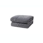 Alternate image 0 for L'baiet Modern Indoor  Ribbed Twin Blanket 60"x80" 100% Polyester, Fluffy, Cozy, Plush, Microfiber, Warm Bedding Cover - Grey