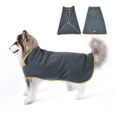 Ownpets Dog Fleece Vest, Adjustable Dog Coat Pet Jacket with Magic Tapes, Cold Winter Jacket L Size Grey. View a larger version of this product image.