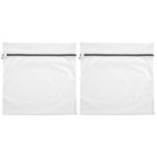 mDesign Laundry Mesh Fabric Wash Bag for Delicates - 24" x 24" - White