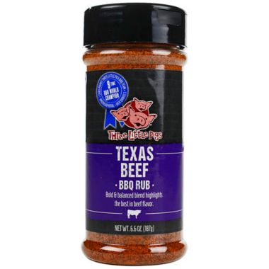Three Little Pigs 6.6 Oz Texas Beef Bbq Dry Rub Competition Rated Seasoning. View a larger version of this product image.