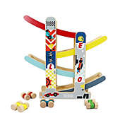 Leo & Friends Wooden Ramp Racer Track with 4 Race Cars Included   Bright Colored At-Home Racer Track for Toddlers, Kids Ages 1 Through 5   Perfect Educational Kid&#39;s Gift for Birthdays, Holidays & More