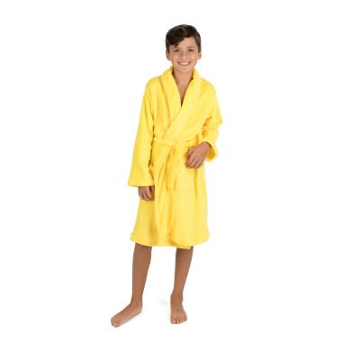 Leveret Kids Shawl Collar Fleece Robe. View a larger version of this product image.