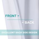 Alternate image 3 for Linen Blackout Curtains Thermal Insulated Textured Linen Curtain Draperies, 52"W x 84"L, White