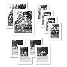 Americanflat  Picture Frame Set, 10 Pieces with Two 8x10; Four 5x7; and Four 4x6, White