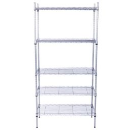 Stock Preferred Wire Shelving Unit Utility Height Rack 5 Tiers