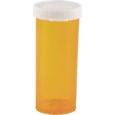 Juvale 50 Pack Empty Pill Bottles with Caps for Prescription Medication, 8-Dram Plastic Vials (Orange). View a larger version of this product image.