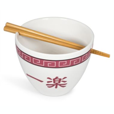 Naruto "Ichiraku Ramen" Japanese Ceramic Dish Set   16-Ounce Ramen Bowl and Chopsticks Set. View a larger version of this product image.