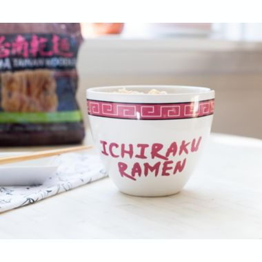 Naruto "Ichiraku Ramen" Japanese Ceramic Dish Set   16-Ounce Ramen Bowl and Chopsticks Set. View a larger version of this product image.