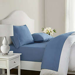 Kate Aurora Hotel Living Ultra Soft Microfiber Hypoallergenic Sheet Sets - Slate Blue, Queen