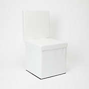 Dormify Hope Collapsible Storage Ottoman Chair - White