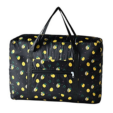 Kitcheniva Black Lemon 1 pack Foldable Travel Luggage Carry-on Shoulder Duffle Bag. View a larger version of this product image.
