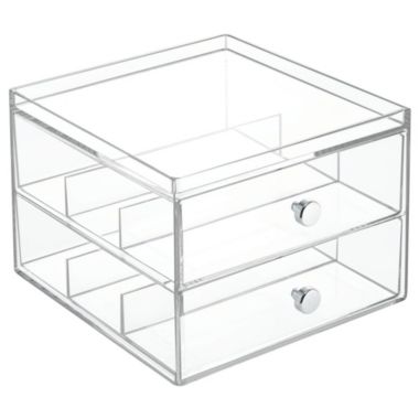 mDesign Plastic Glasses Storage Organizer Box, 2 Drawers, 2 Pack. View a larger version of this product image.