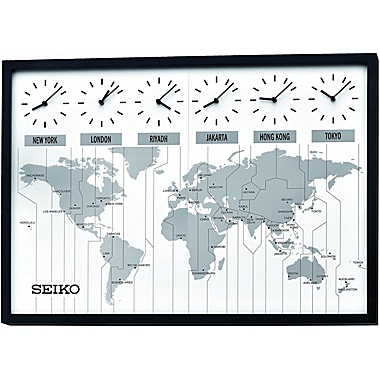 Seiko 23" World&#39;s View Wall Clock. View a larger version of this product image.