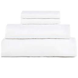 BOKSER HOME   450 Thread Count Ultra Soft Sateen Sheet Set - XL Twin, White