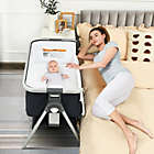Alternate image 1 for Costway Baby Bassinet Bedside Sleeper with Storage Basket and Wheel for Newborn-Navy