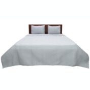 Ninety Six Solid Sateen Grey Cotton Quilt Set