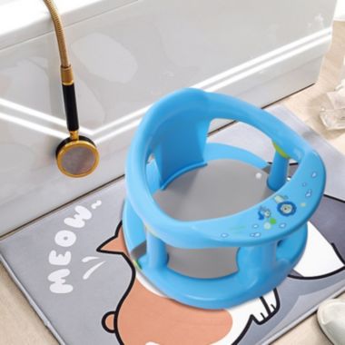 Infinity Merch Baby Bath Seat for Tub Sit Up Infant Shower Chair Anti Slip Blue. View a larger version of this product image.