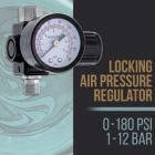 Alternate image 3 for TCP Global Brand Professional Gravity Feed HVLP Spray Gun with a 1.4mm Fluid Tip, 1 Liter Aluminum Cup and Air Regulator