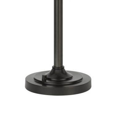 Saltaro Sherpi 37 Inch Metal Table Lamp, 3 Hanging Rattan Shades, Bronze Black- Saltoro Sherpi. View a larger version of this product image.