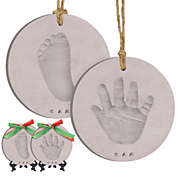 KeaBabies 2pk Baby Hand and Footprint Ornament Kit, Personalized All-in-1 Baby Foot Print Kit for Newborn, Baby Ornaments (Dove, Multi-Colored)