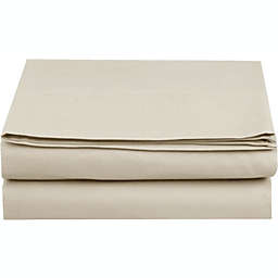 Elegant Comfort Flat Sheet 1500 Thread Count 1-Piece King Size in Cream