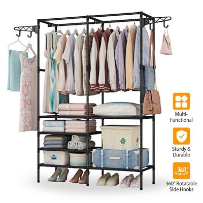 Kitcheniva Heavy Duty Clothes Rack Black