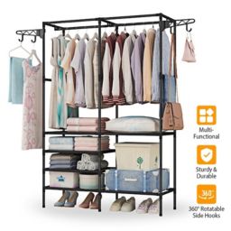 Kitcheniva Heavy Duty Clothes Rack Black