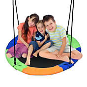 Slickblue 40-Inch Flying Saucer Tree Swing Outdoor Play Set with Easy Installation Process for Kids