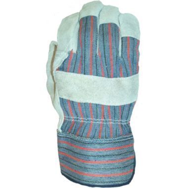 True Grip Leather-Palm Work Gloves, Suede Cowhide, Safety Cuff, Mens L (1 Pair). View a larger version of this product image.