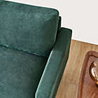 Alternate image 3 for Wlf-Furniture Modern fabric sofa L shape, 3 seater with ottoman-104" Emerald