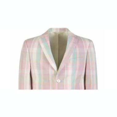 Ralph Lauren Big Boy's Classic Fit Plaid Sport Coat Pink Size 18 R. View a larger version of this product image.