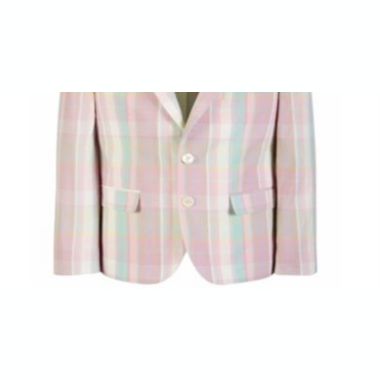 Ralph Lauren Big Boy's Classic Fit Plaid Sport Coat Pink Size 18 R. View a larger version of this product image.