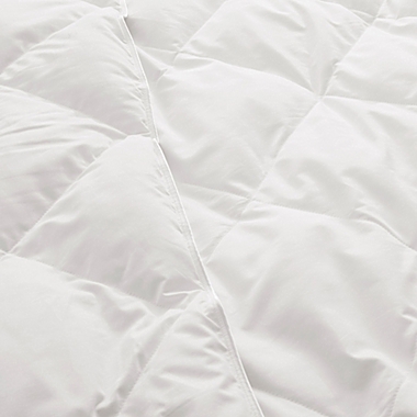 Unikome Ultra Lightweight Stitched White Goose Down Fiber Comforter in White, King. View a larger version of this product image.