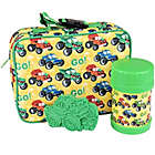 Alternate image 0 for Bentology Kids Lunch Bag Set (Truck) w Reusable Hard Ice Pack & Double-Insulated Food Jar for Drinks or Soups - Perfect Lunchbox Kits for Boys and Girls Back to School, Keeps Food Hot or Cold for Longer