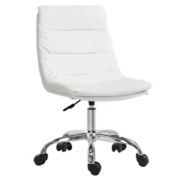 tufted desk chair white
